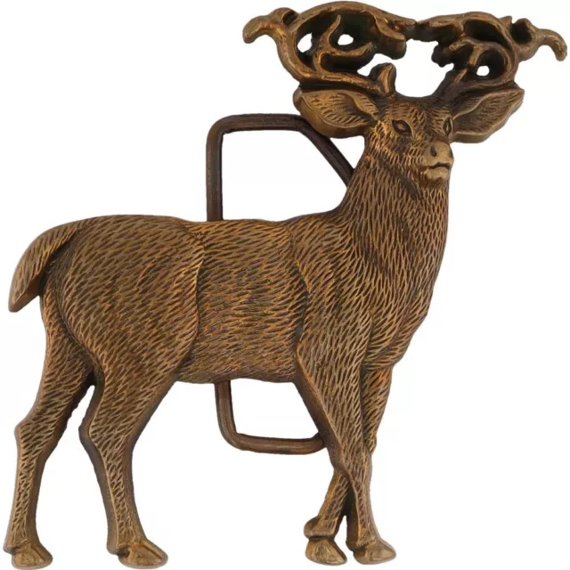 Nuevo Latón Ciervo Buck de Soltero Cazador Caza Venado Cola Blanca 1970s Nuestro