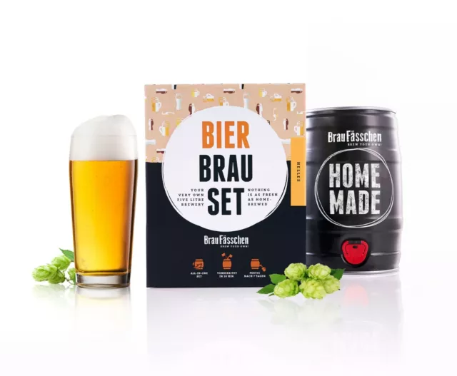 BRAUFÄSSCHEN Bierbrauset HELLES Bier zum selber brauen NEU/OVP Fass Geschenk