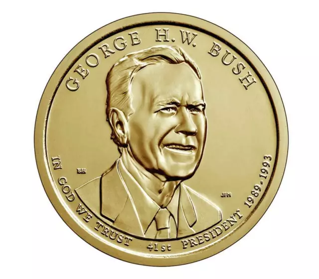 Moneda 1$ Dolar Estados Unidos 2020 George H. W. Bush P Presidente 41