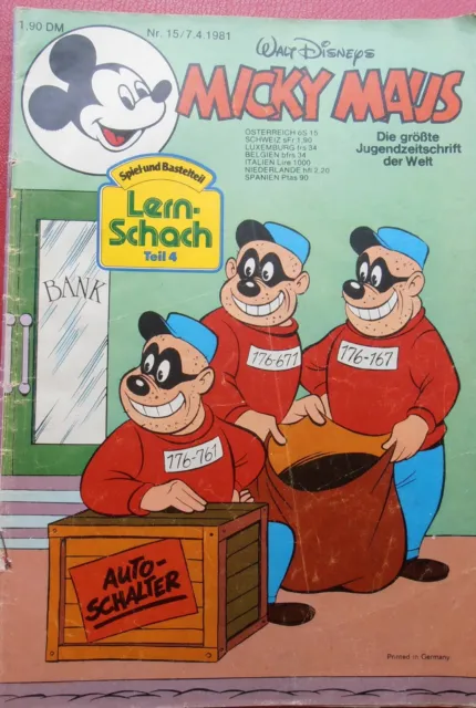 Micky Maus Heft Nr. 15, 52, 53 (1981) und 39, 40,41 (1982) Walt Disneys Comics