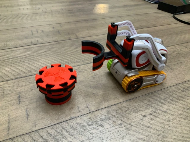 Cozmo & Vector By Anki robot, 3D printed Toxic Waste Removal play set (Blk/RD)