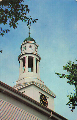 Postcard Steeple Rockport's Early Church Old Sloop Cape Ann MA Massachusetts