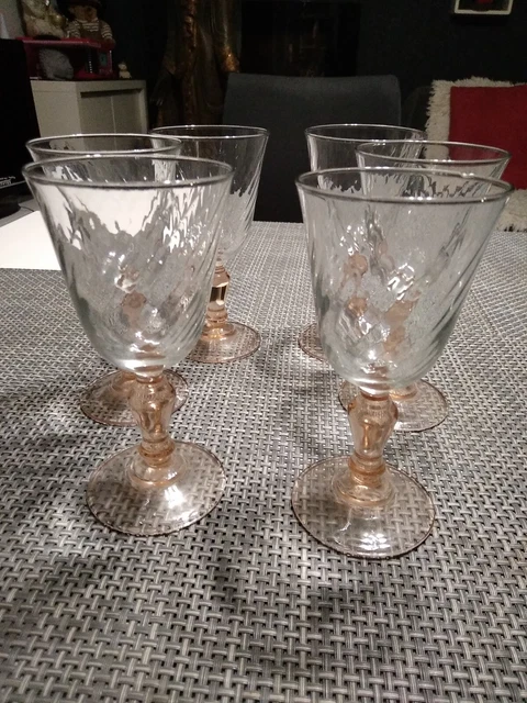 6 VERRES à cocktail pied noir Vintage France 1980 domino Luminarc - Canada