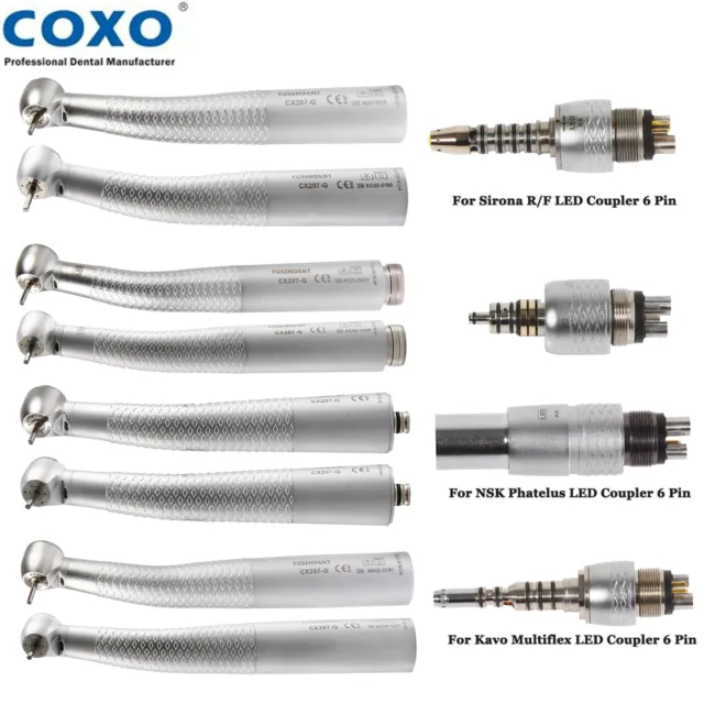 COXO YUSENDENT Dentaire Fiber Optic Handpiece LED Coupler Fit NSK SIRONA KaVo
