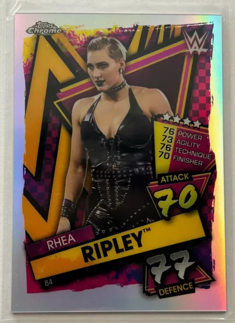 2021 Topps Chrome WWE Slam Attax - RHEA RIPLEY Silver Refractor #84