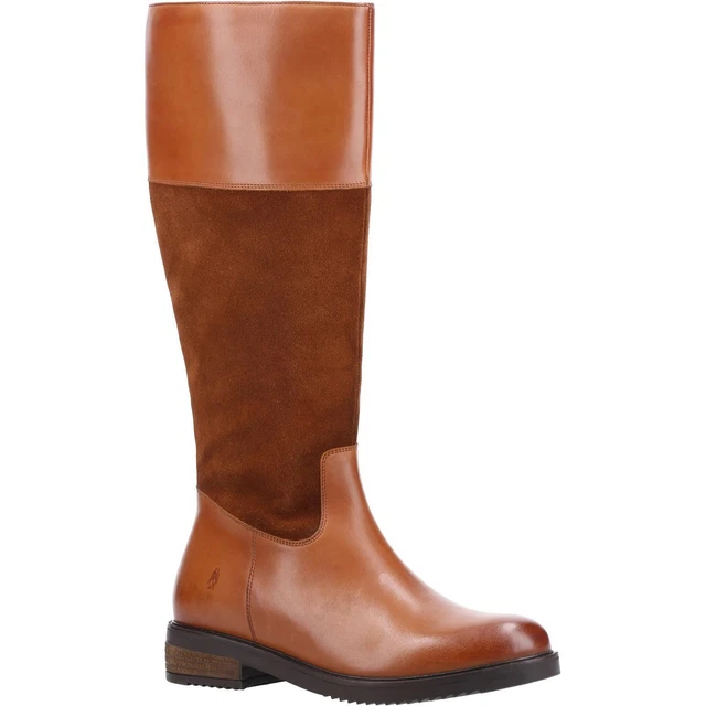 HUSH PUPPIES KITTY tan leather ladies long leg knee high boots