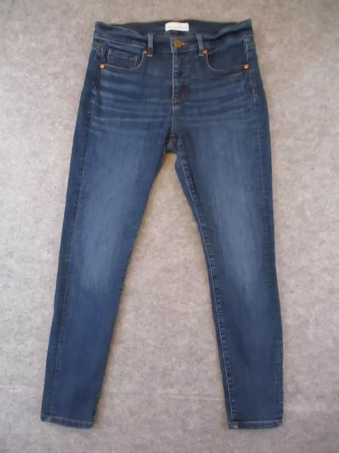 LOFT Jeans Womens 4 Blue Denim Modern Skinny Mid Rise Dark Wash Outdoors 28x27