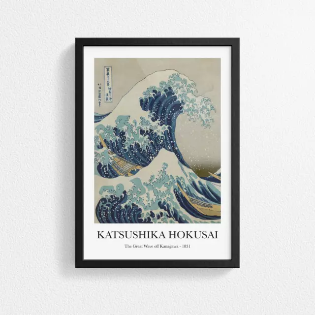 Vintage Japanese Art Poster Print - The Great Wave by Katsushika Hokusai