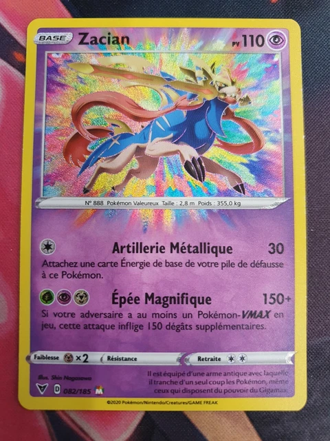 Zacian 082/185 MINT -Amazing Rare Pokémon Card- Vivid Voltage (2c