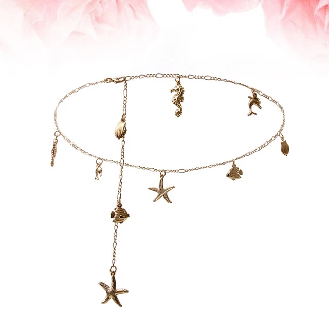 Belly Chain Jewelry for Women Waist Body Ladies Dress Sweater