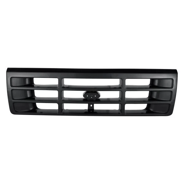 New Grille For 1992-1996 Ford Bronco Painted Black Shell Crossbar Insert Emblem