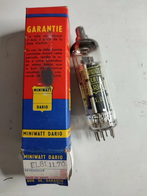 Lampe TSF NOS – Miniwatt Dario UCH21 – Triode Heptode – NEUF