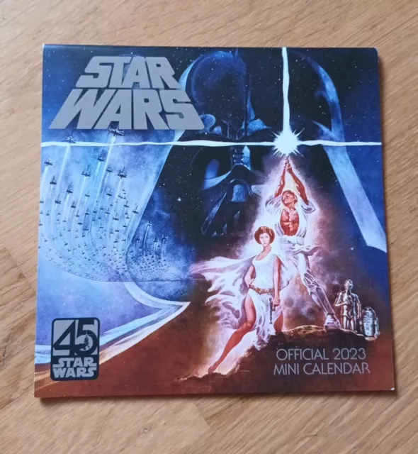 Star Wars, 45th Anniversary, Official 2023 Mini (7x7 in) Calendar. Unused.