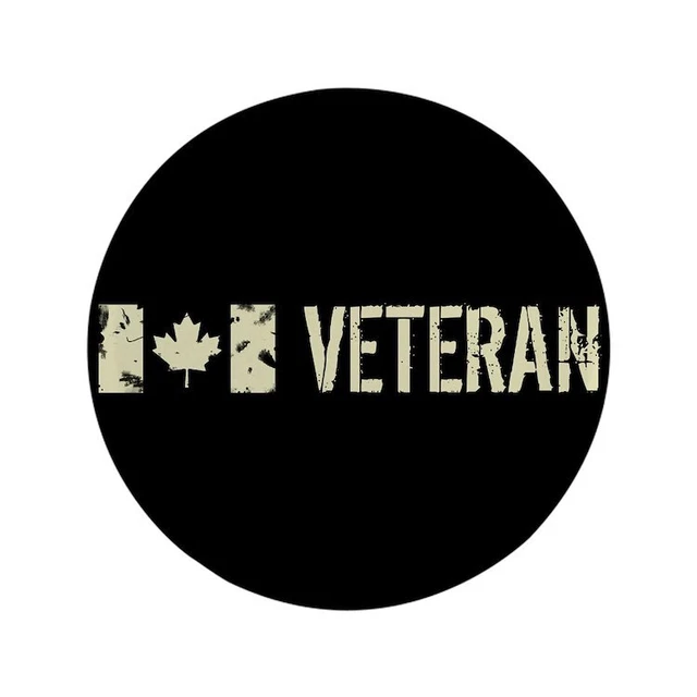 CafePress Canadian Flag: Veteran Button 3.5" Button (16399557)