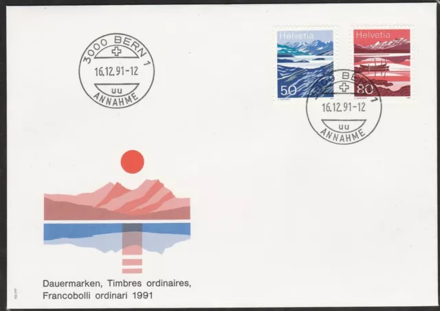 v591 Schweiz   MiNr 1459/60 auf FDC