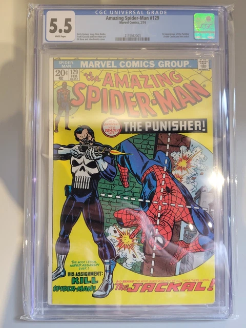 Amazing Spider-Man #129 CGC 5.5 1st Punisher, 1st Jackal 🔥🔥🔥
