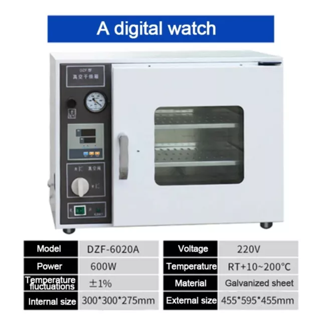 Digital Display Drying Oven Double Compartment Research Dryer 600W 220V