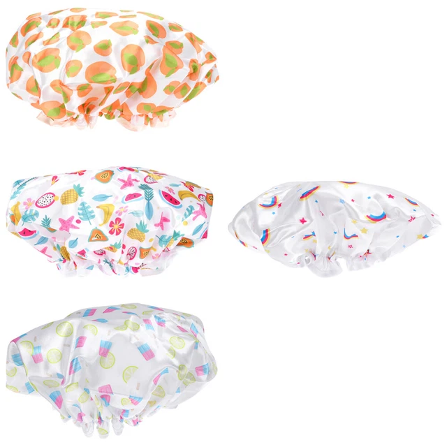 4 un. gorras de sombrero de ducha impermeables elásticas reutilizables