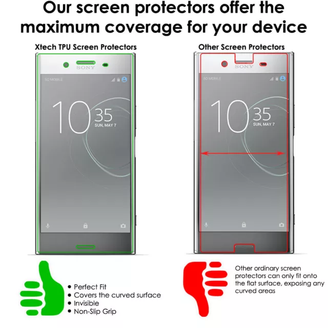 FULL SCREEN Face Curved TPU Screen Protector Cover For Sony Xperia XZ Premium 2