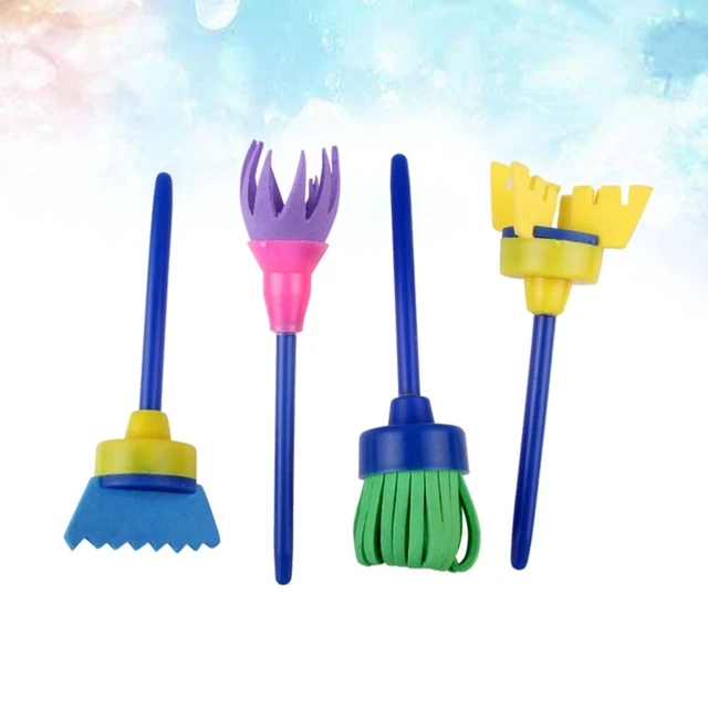 4 pezzi fai te rulli per pittura in spugna Brayers rulli per pittura set di p