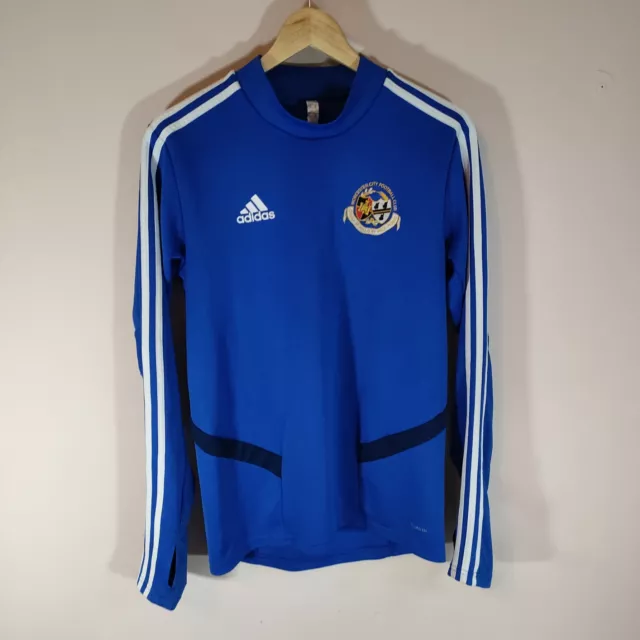 Adidas Worcester City Fußballverein Training Top Größe Medium Blau Langarm