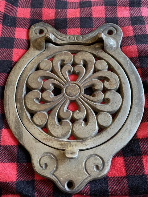Antique Cast Iron  Wall Grate Register Cover Architectural Salvaged Door