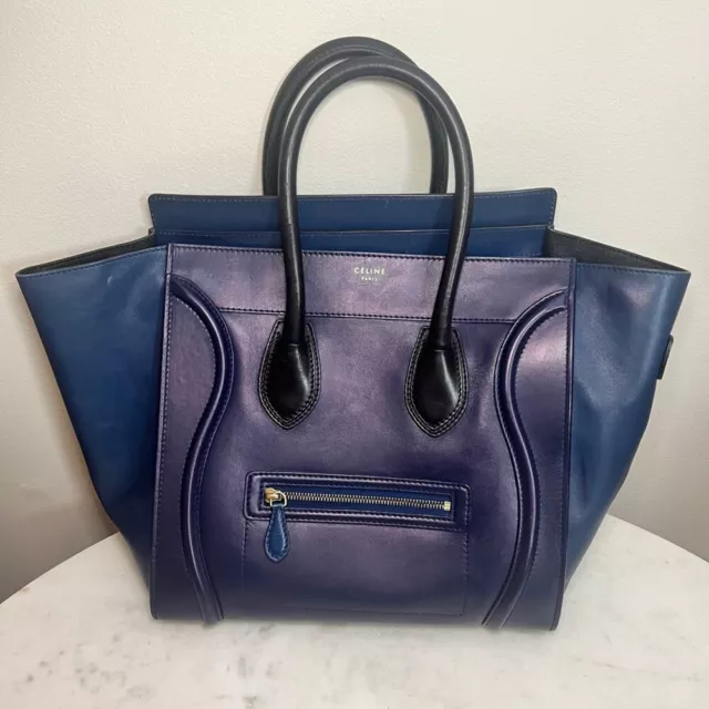 Celine Mini Luggage - Navy and Cobalt