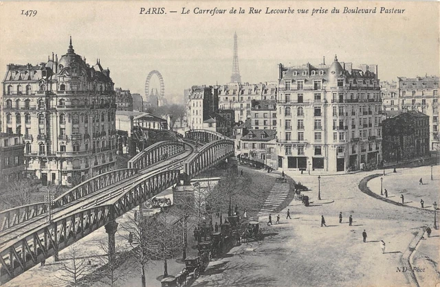CPA 75 PARIS LE CROSSFOUR DE LA RUE LECOURBE VIEW TAKEN Comics PASTEUR