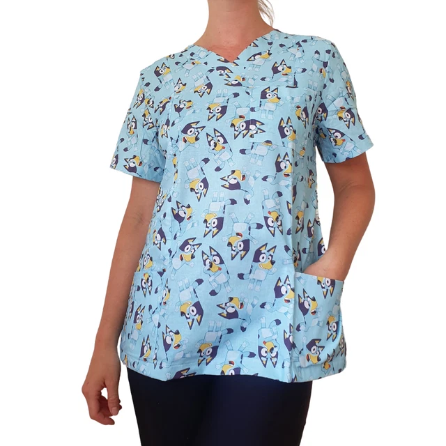 BLUEY NURSE SCRUBS, STITCH ME UP SCRUBS. New and Australian made. Cotton EUR 58,30 PicClick FR