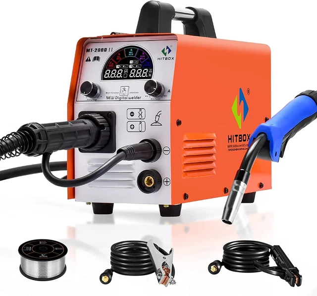 thumbnail image 2 of HITBOX 160A Stick Welder - 2-in-1 Lift TIG/MMA Portable Welding Machine, 110V With Digital Display 2 of 12