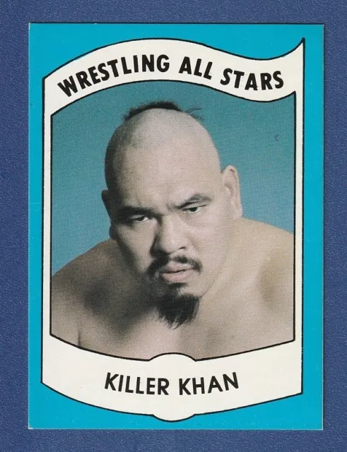 KILLER KHAN 1982 PWE RC Wrestling All Stars Series B #10 Rookie Card EX-NM WWF*