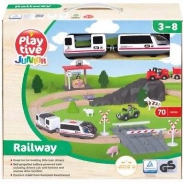 Playtive junior wooden railway set on sale