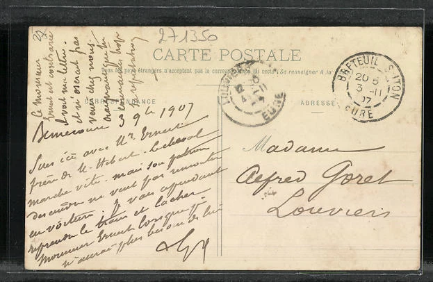 CPA Breteuil, Place de l´Hotel-de-Ville 1907 2