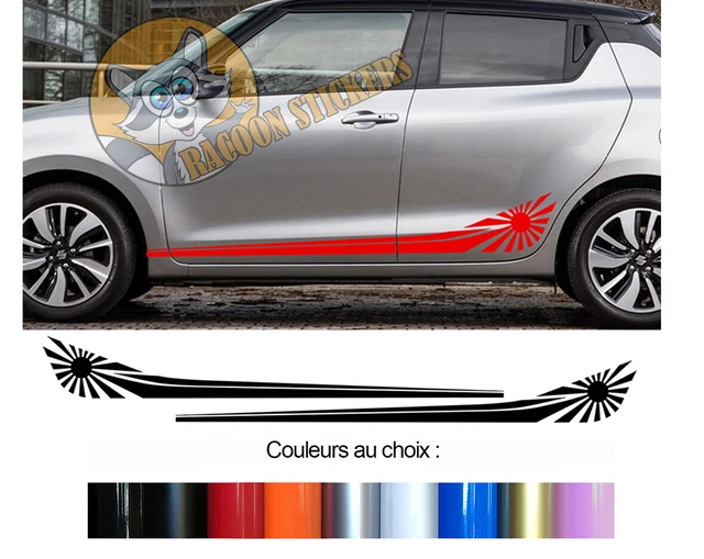 Autocollant Décalque JDM Soleil Levant - Finition Noir Mat Ou Chrome Miroir - Pour Voiture Ou Mur