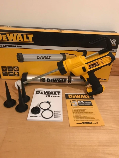 DEWALT DCE580N 18V XR 600ml Caulking Caulk Gun Body Only 3 Years