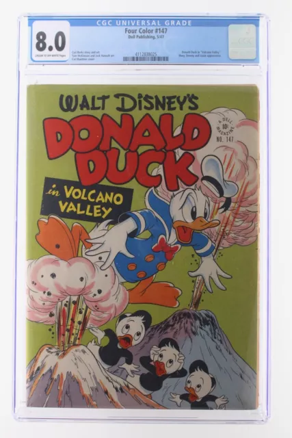 Four Color #147 - Dell 1947 CGC 8.0 Donald Duck in "Volcano Valley"