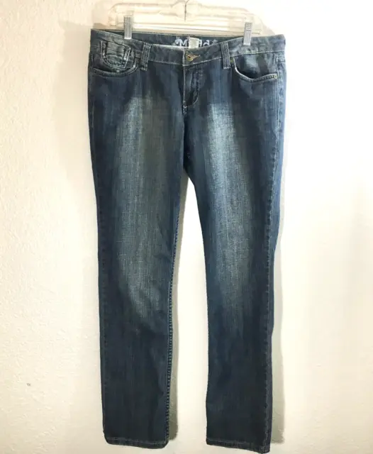 Mudd Girls Juniors Blue Denim Jeans Skinny Fit Medium Wash Size 15 Inseam 29