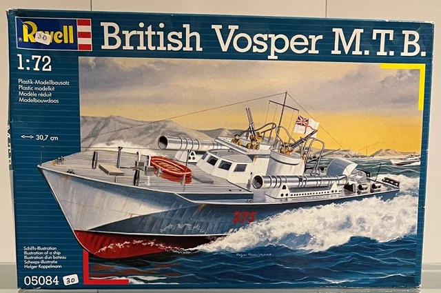 Revell British Vosper M.T.B. War Military Ship Boat Model Kit Toy  1:72 5084