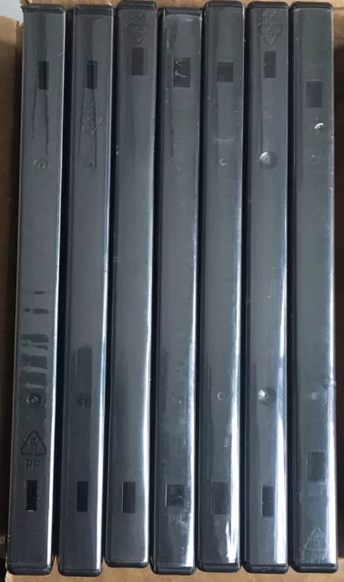 7 x Empty DVD Case Lot (4-Disc) Black G/VG CONDITION