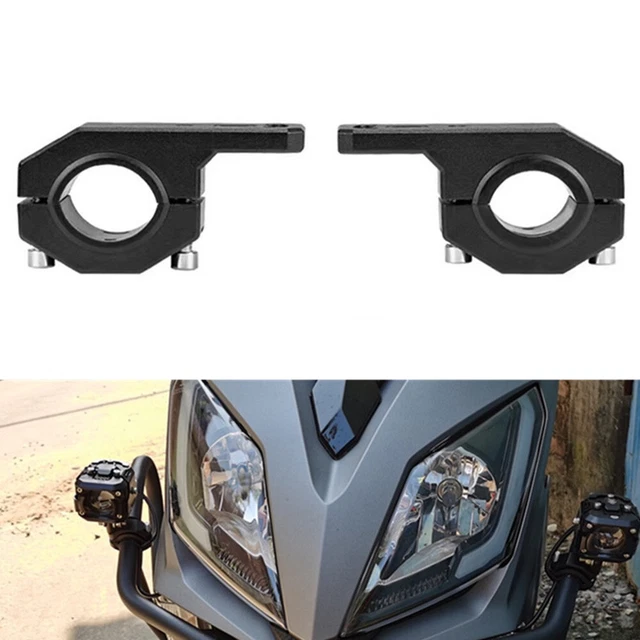 Supporto fari moto LED montaggio barra prolunga supporto telaio ×2