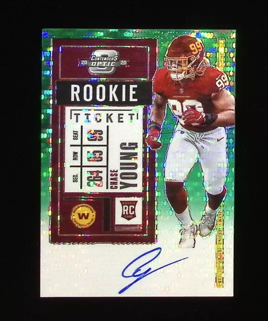 2020 Chase Young Panini Contenders Optic #102 Rookie Ticket AUTO /27