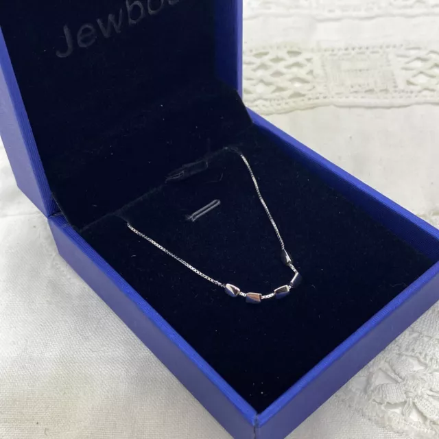 STERLING SILVER Minimalist Triangle Bead Necklace 925 Chain Pretty Love Gift NEW