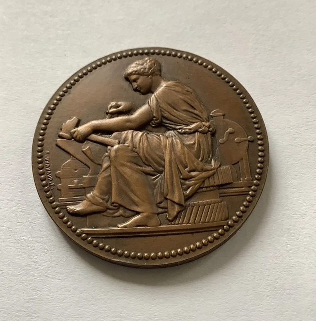 9.7*) MÉDAILLE en bronze des chemins de fer français 1927 french medal