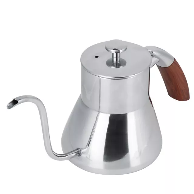New 800ml Silver Stainless Steel Coffee Pot Water Kettle For Home Coffee Shop LT