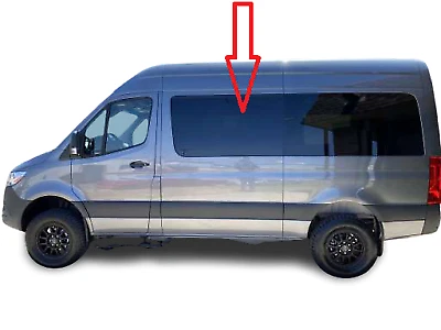 Fit 2007-2010 Dodge Sprinter 144,170 WB Van Rear Left Sliding Cargo Door Window