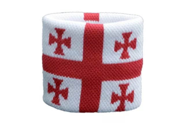 Schweißband Fahne Flagge Georgien 7x8cm Armband für Sport