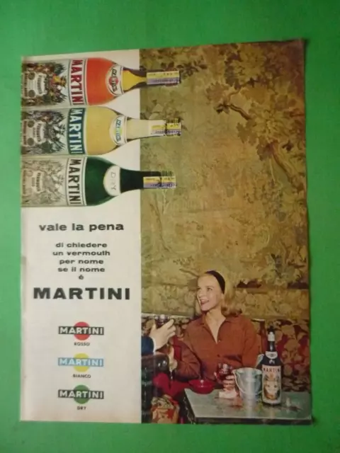 Vermouth Martini Red White Dry Vintage Original Advertising 1 Yield