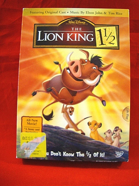 Walt Disney's The Lion King "One & 1/2" DVD, 2-Disc Set w/Bonus & Deleted Scenes