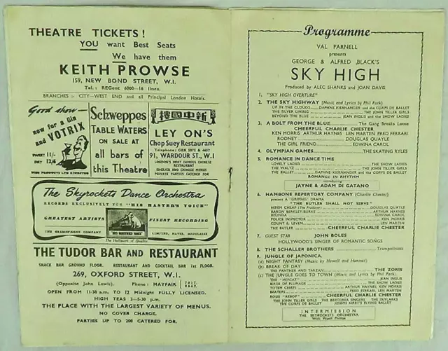 Sky High 1948 London Palladium Theatre Programme, Charlie Chester 3