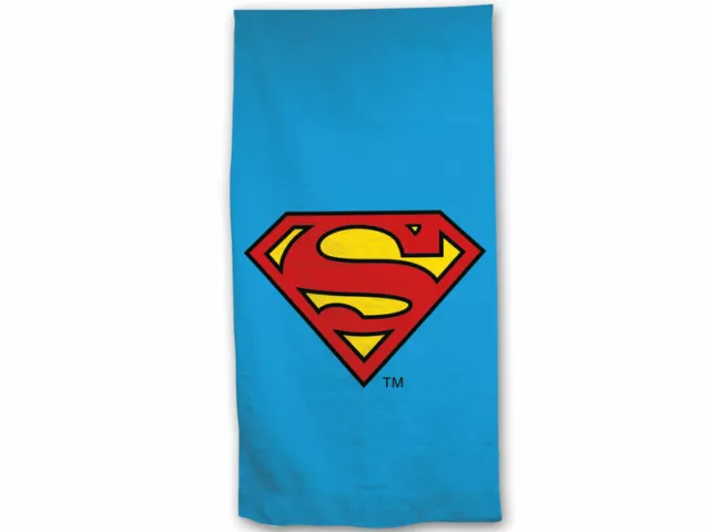 Superman Classic Symbol Light Blue Beach Towel 140 x 70cm Microfibre